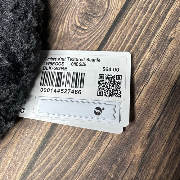 NWT Lululemon Ombre Knit Textured Beanie O/S (Black Grey) - Picture 13 of 13